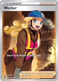 Worker Full Art 195/195 Silver Tempest Pokémon card