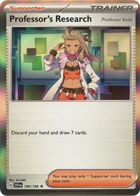 Professor's Research [Professor Sada] 189/198 Scarlet & Violet Base Set Reverse Holo Pokémon card