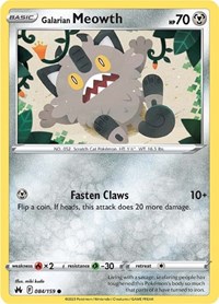 Galarian Meowth 084/159 · Reverse Holo