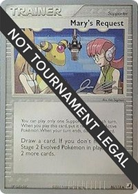 Mary's Request - 2006 (Jason Klaczynski) 86/115 World Championship Decks Pokémon card