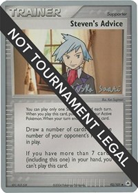 Steven's Advice - 2006 (Miska Saari) 92/101 World Championship Decks Pokémon card