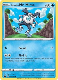 Galarian Mr. Mime 030/159 · Reverse Holo