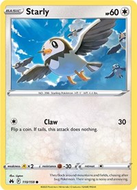 Starly 110/159 · Reverse Holo