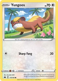 Yungoos 117/159 · Reverse Holo