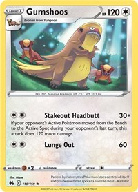 Gumshoos 118/159 · Reverse Holo