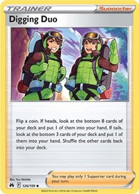 Digging Duo 126/159 Crown Zenith Reverse Holo Pokémon card