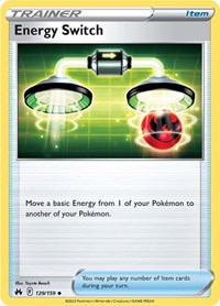 Energy Switch 129/159 Crown Zenith Reverse Holo Pokémon card