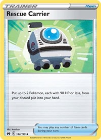 Rescue Carrier 142/159 Crown Zenith Reverse Holo Pokémon card