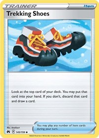 Trekking Shoes 145/159 Crown Zenith Reverse Holo Pokémon card