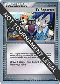 TV Reporter - 2007 (Jeremy Scharff-Kim) 82/101 World Championship Decks Pokémon card