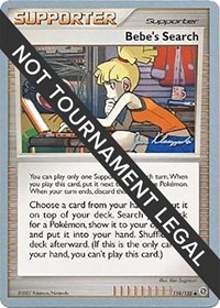 Bebe's Search - 2008 (Jason Klaczynski) 119/132 World Championship Decks Pokémon card