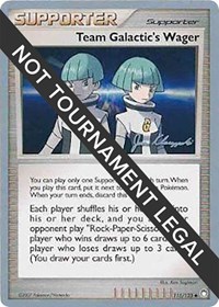 Team Galactic's Wager - 2008 (Jason Klaczynski) 115/123 World Championship Decks Pokémon card