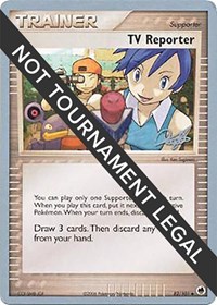 TV Reporter - 2008 (Paul Atanassov) 82/101 World Championship Decks Pokémon card