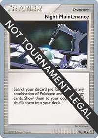 Night Maintenance - 2009 (David Cohen) 120/132 World Championship Decks Pokémon card