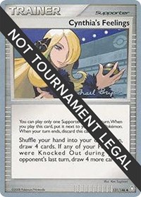 Cynthia's Feelings - 2010 (Mychael Bryan) 131/146 World Championship Decks Pokémon card