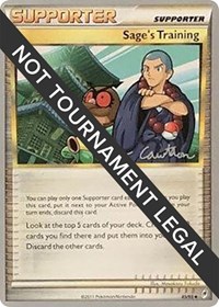 Sage's Training - 2011 (Ross Cawthon) 85/95 World Championship Decks Pokémon card