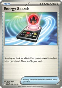 Energy Search 172/198 Scarlet & Violet Base Set Reverse Holo Pokémon card