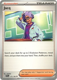 Jacq 175/198 Scarlet & Violet Base Set Reverse Holo Pokémon card