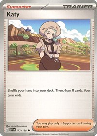 Katy 177/198 Scarlet & Violet Base Set Reverse Holo Pokémon card