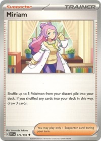 Miriam 179/198 Scarlet & Violet Base Set Reverse Holo Pokémon card