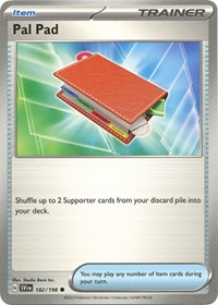 Pal Pad 182/198 Scarlet & Violet Base Set Reverse Holo Pokémon card