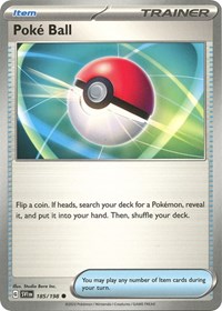 Poke Ball 185/198 Scarlet & Violet Base Set Reverse Holo Pokémon card