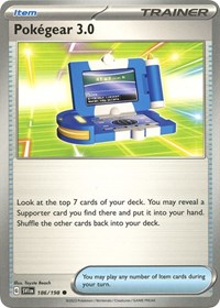 Pokegear 3.0 186/198 Scarlet & Violet Base Set Reverse Holo Pokémon card