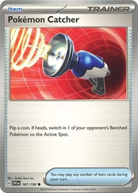 Pokemon Catcher 187/198 Scarlet & Violet Base Set Reverse Holo Pokémon card