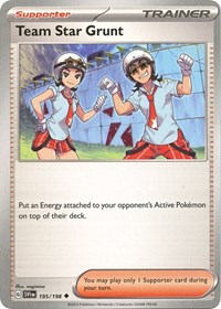Team Star Grunt 195/198 Scarlet & Violet Base Set Reverse Holo Pokémon card
