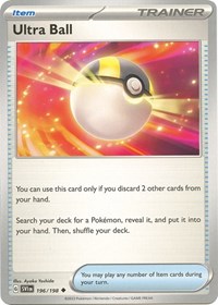 Ultra Ball 196/198 Scarlet & Violet Base Set Reverse Holo Pokémon card