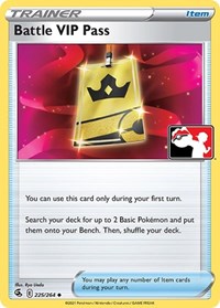 Battle VIP Pass 225/264 Prize Pack Series Cards Pokémon card