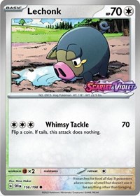 Lechonk (Best Buy Exclusive) 156/198 · Reverse Holo