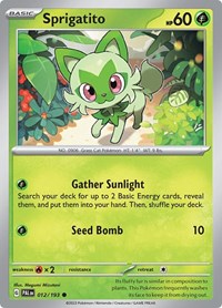 Sprigatito 012/193 · Reverse Holo