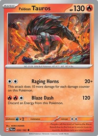 Paldean Tauros 028/193 · Reverse Holo