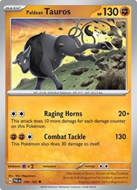 Paldean Tauros 108/193 · Reverse Holo