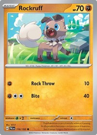 Rockruff 116/193 · Reverse Holo