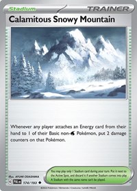 Calamitous Snowy Mountain 174/193 Paldea Evolved Reverse Holo Pokémon card