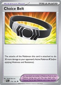 Choice Belt 176/193 Paldea Evolved Pokémon card