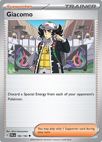 Giacomo 182/193 Paldea Evolved Reverse Holo Pokémon card
