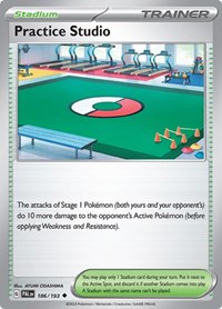 Practice Studio 186/193 Paldea Evolved Reverse Holo Pokémon card