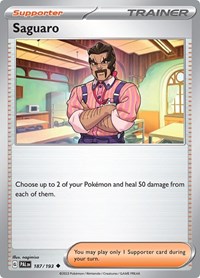 Saguaro 187/193 Paldea Evolved Reverse Holo Pokémon card