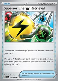Superior Energy Retrieval 189/193 Paldea Evolved Reverse Holo Pokémon card