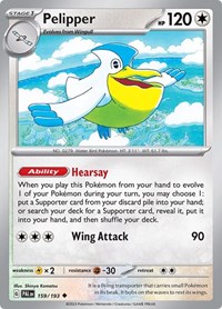 Pelipper 159/193 · Reverse Holo