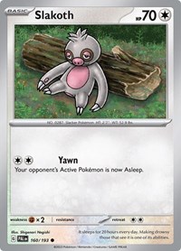 Slakoth 160/193 · Reverse Holo