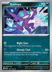 Sableye 136/193 · Reverse Holo