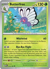 Butterfree 012/165 · Reverse Holo