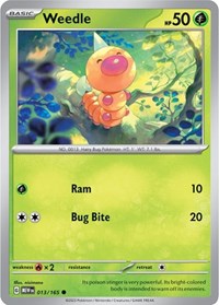 Weedle 013/165 · Reverse Holo