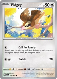 Pidgey 016/165 · Reverse Holo