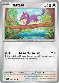 Rattata 019/165 · Reverse Holo