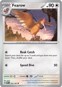 Fearow 022/165 · Reverse Holo